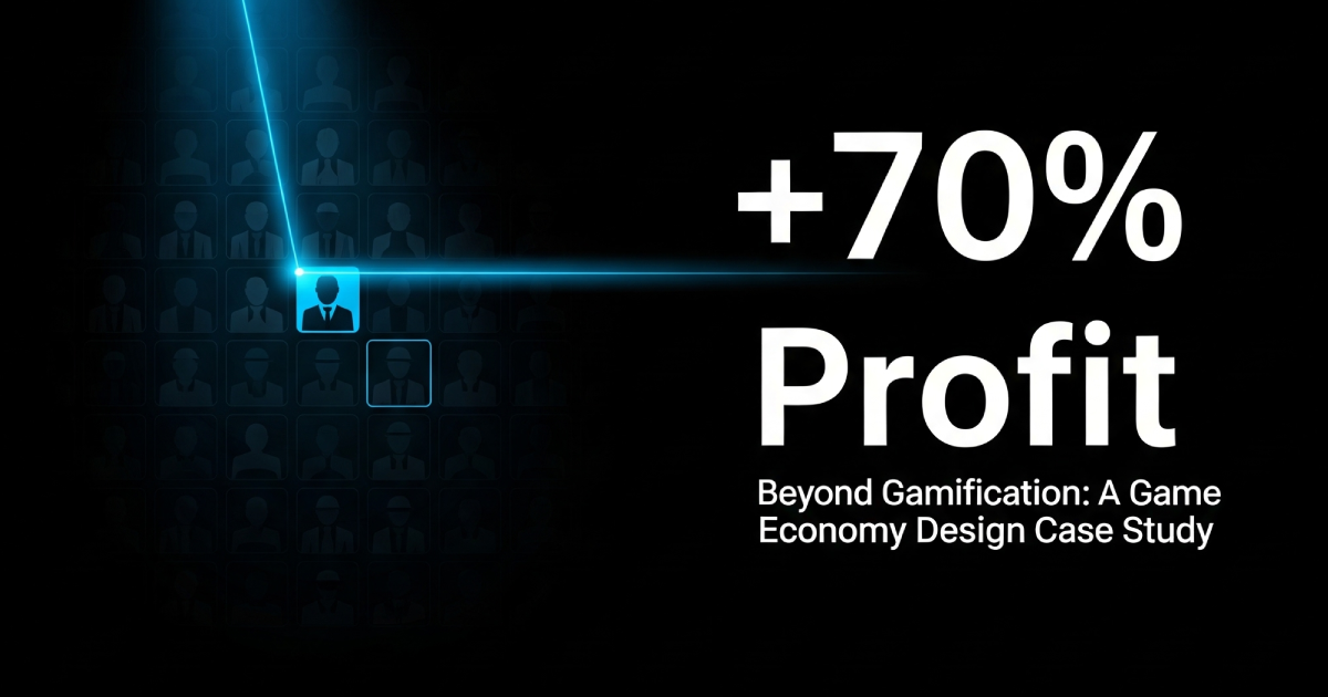 Beyond Gamification: A Game Economy Design Case Study (+70% Profit)